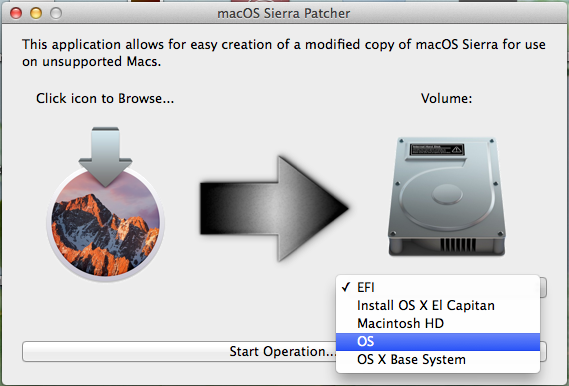 create os mac sierra copy packages